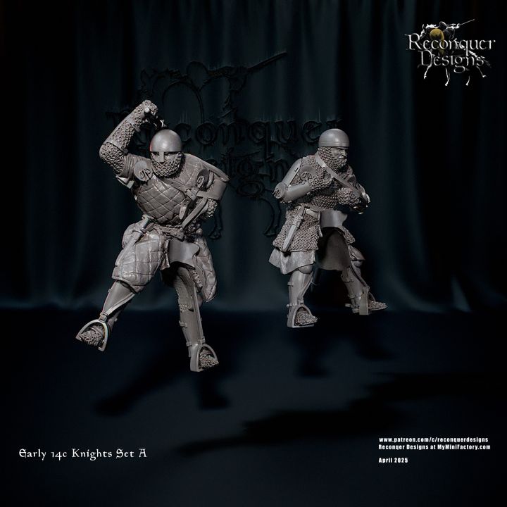Early 14c Knights Set A Mounted