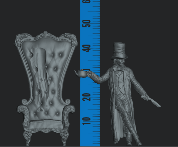 Fan-Kunst des verrückten Hutmachers