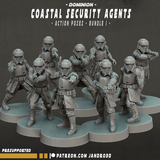 Coastal Security Agents - Action Poses