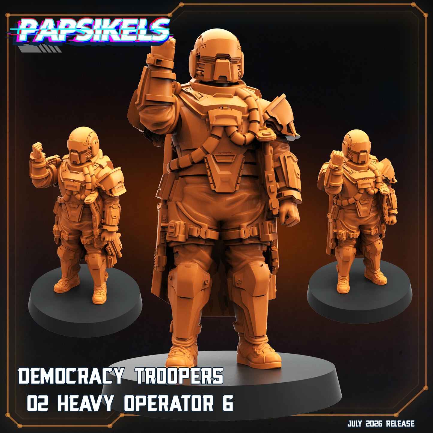 Democracy Troopers 02 Heavy Operators (6 modelos)