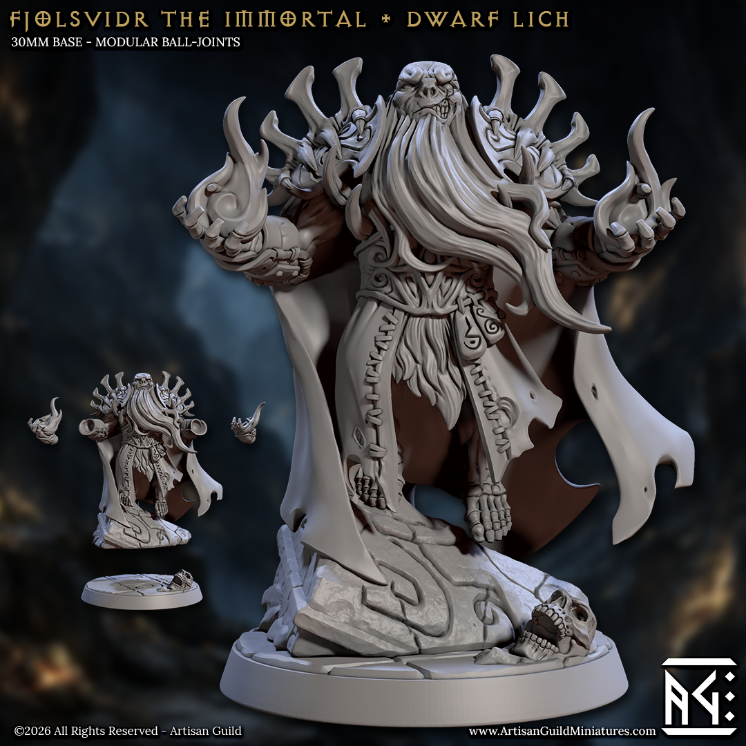 Fjolsvidr the Immortal - Dwarf Lich