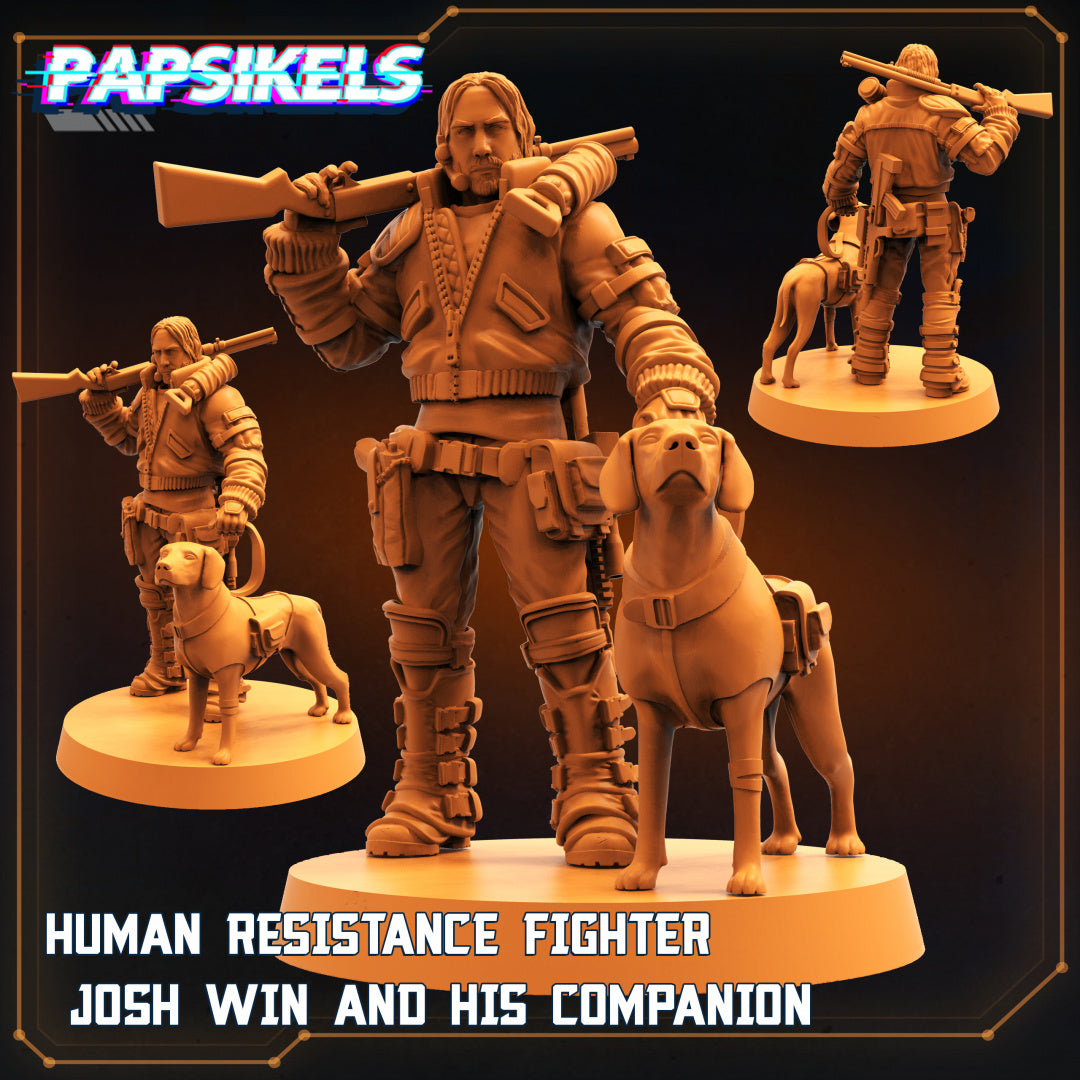Human Resistance Fighter Josh Win and his Companion