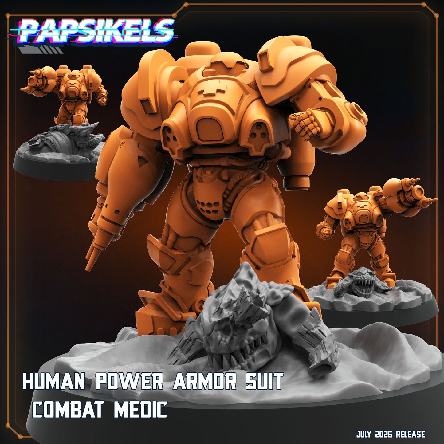 Human Power Armor Suit Combat Medic