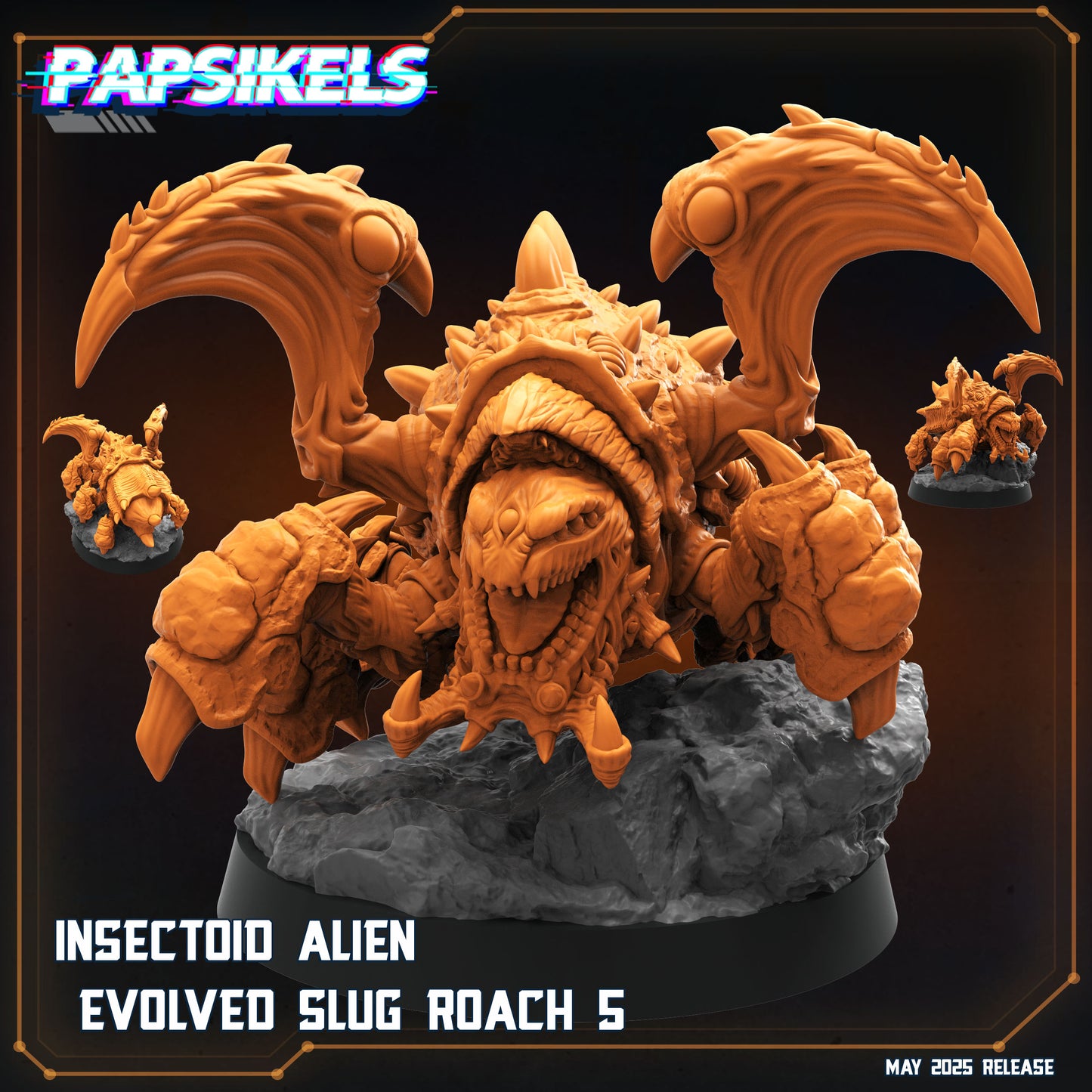 Insectoid Alien Evolved Slug Roach (5 modelos)