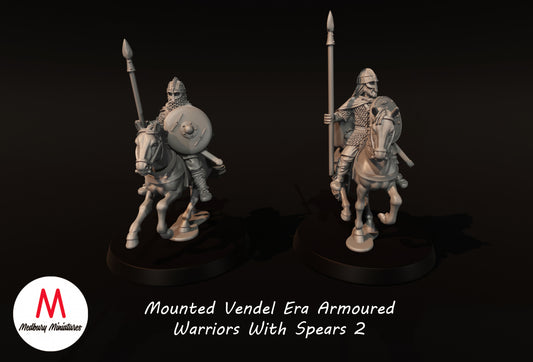 Mounted Vendel Era Armoured Warriors With Spears 2