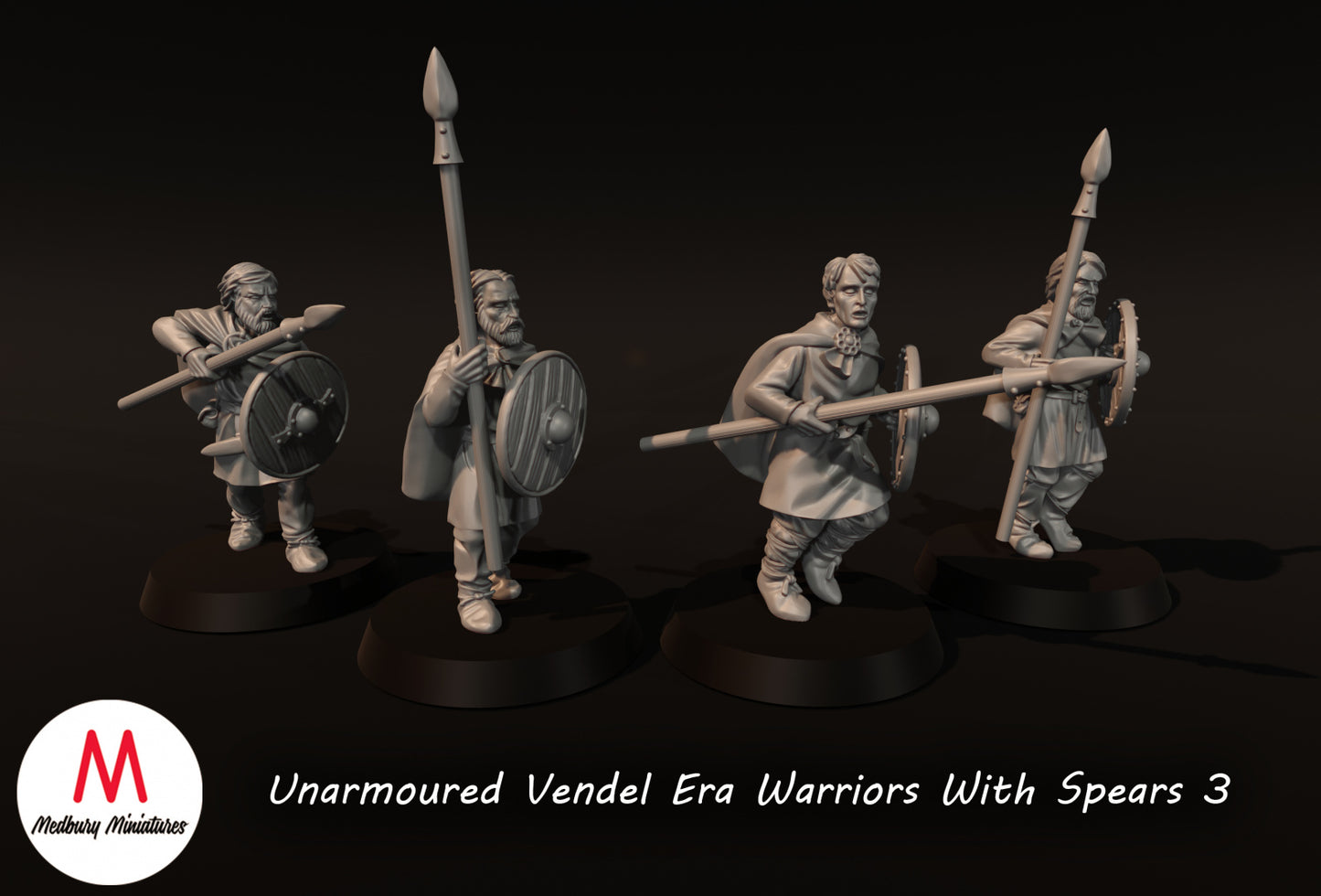Unarmoured Vendel Era Warriors With Spears 3
