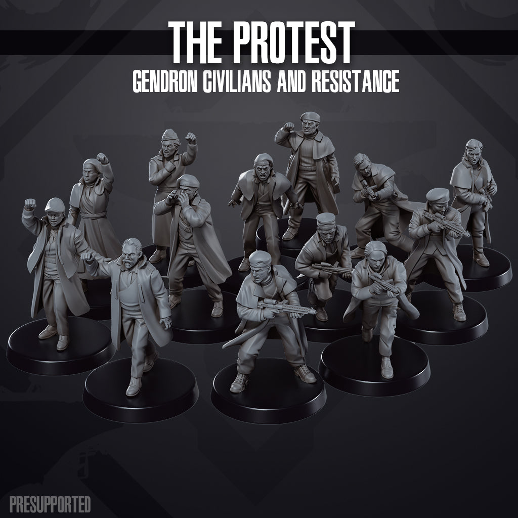 Der Protest Gendrony civis und der Widerstand