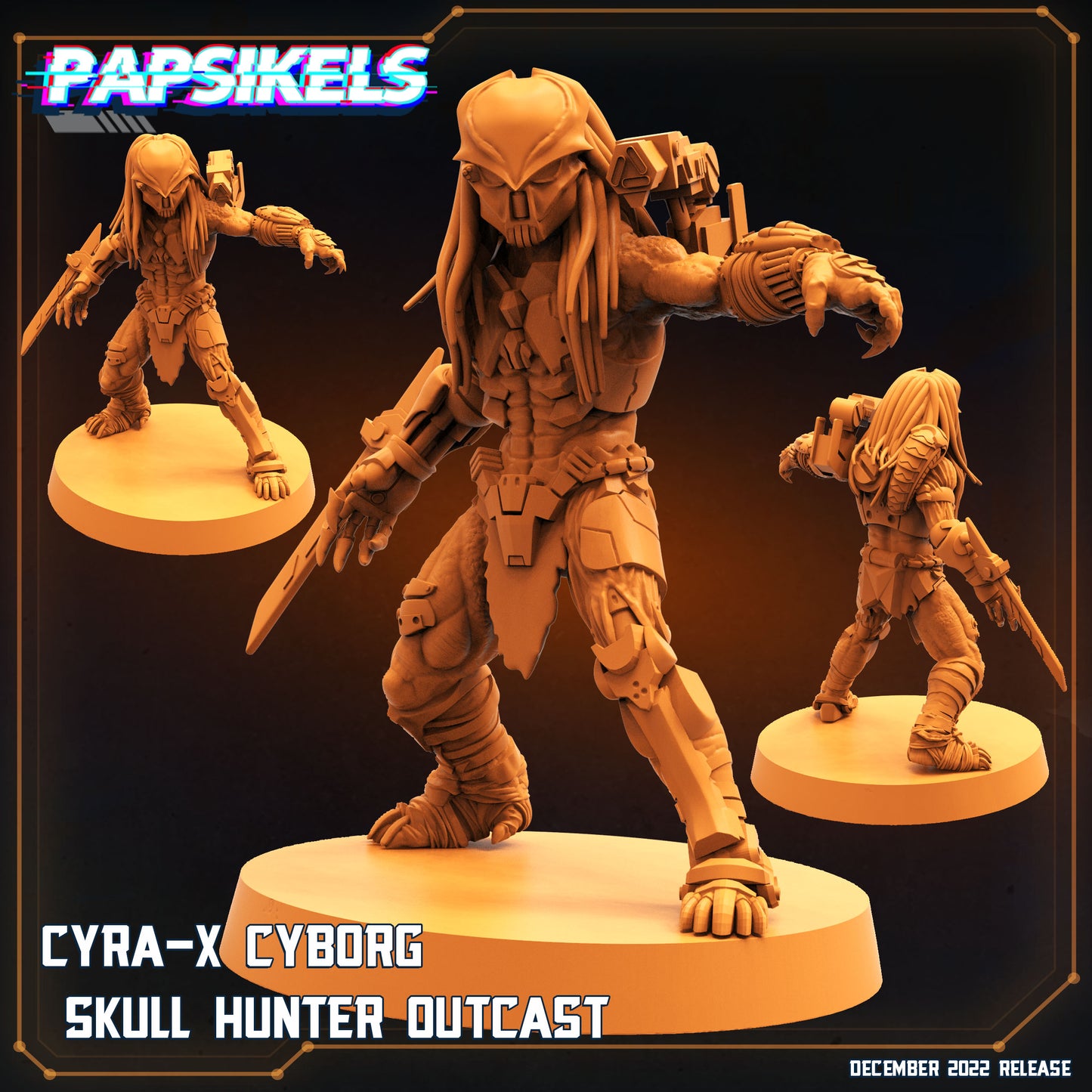 Cyra-X Cyborg Skull Hunter Outcast In Action