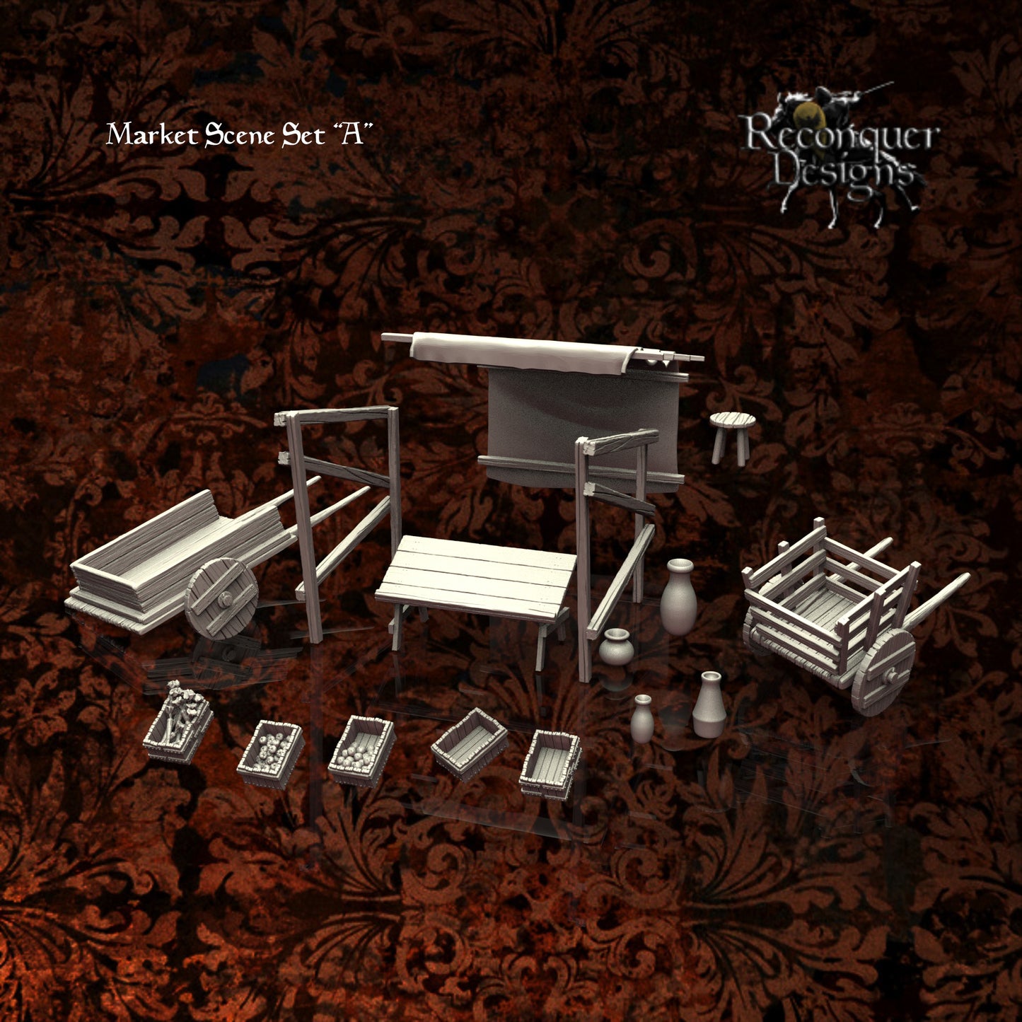 Merchant Scene with Villagers