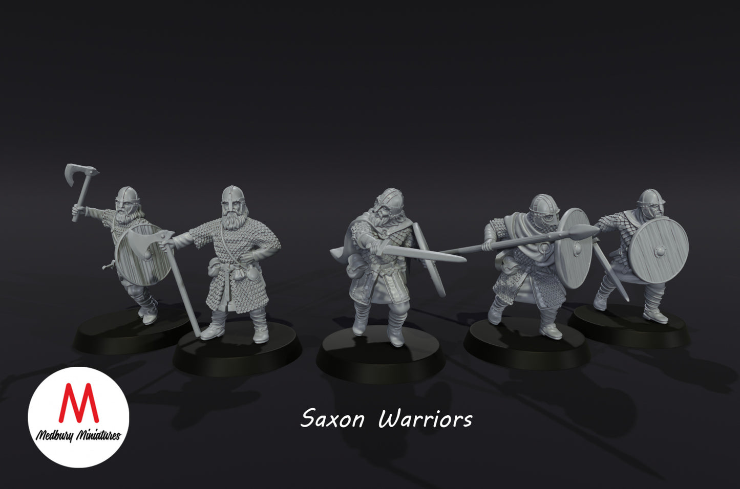 Saxon Banner Bearer + Saxon Warriors
