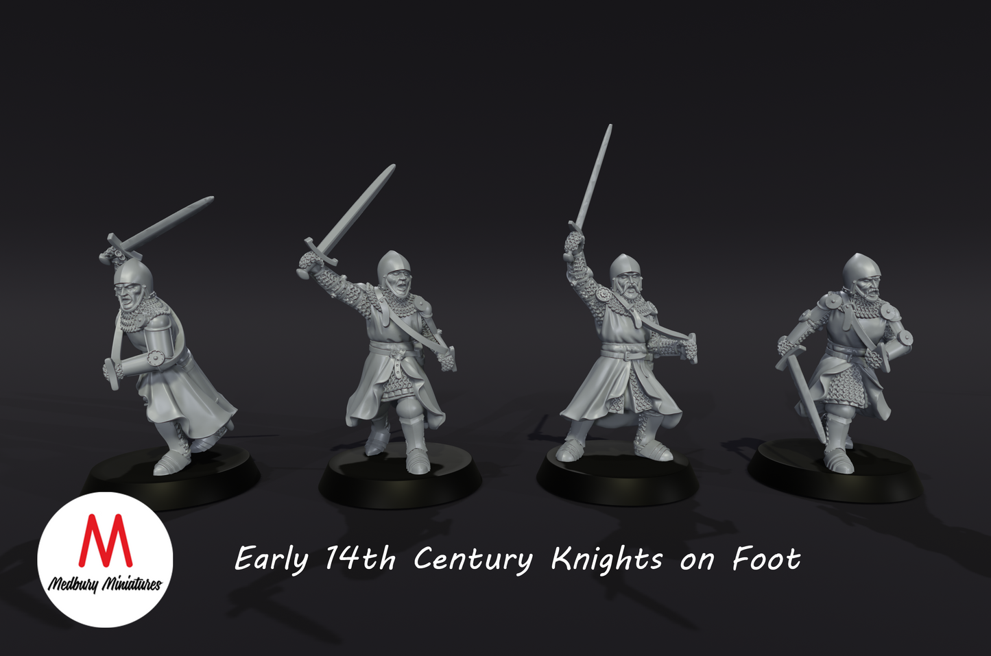 Early 14th century knights on foot (2 Variantes)