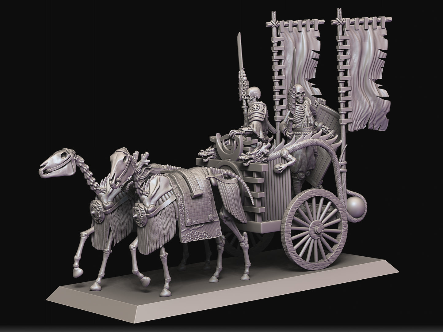 Speerkämpfer Streitwagen