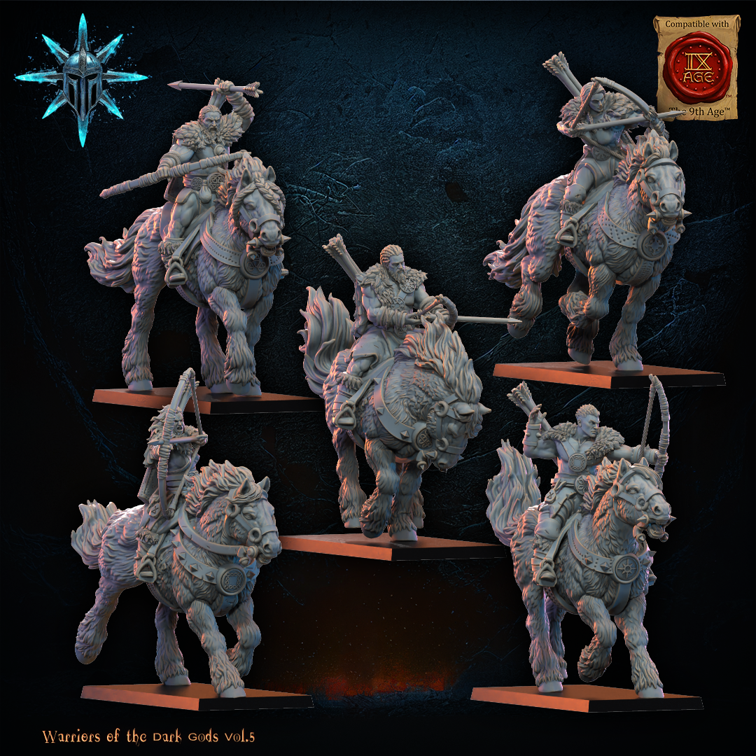 Barbarian Horsemen with Bows