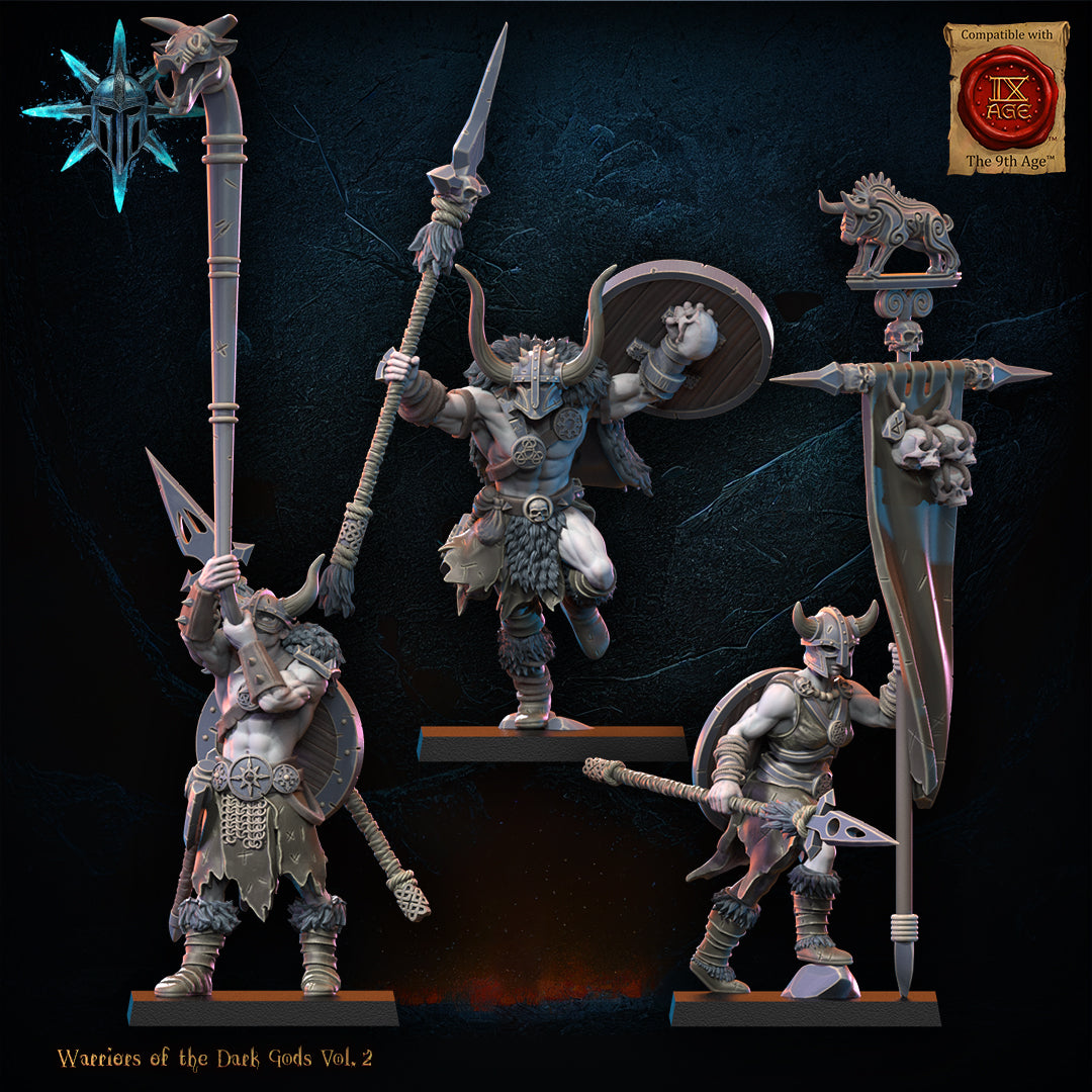 Barbarian regiment with spears-axes CG