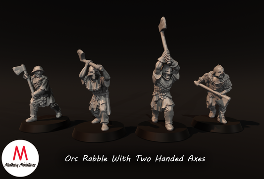 Orc rabble with 2 Handed ax