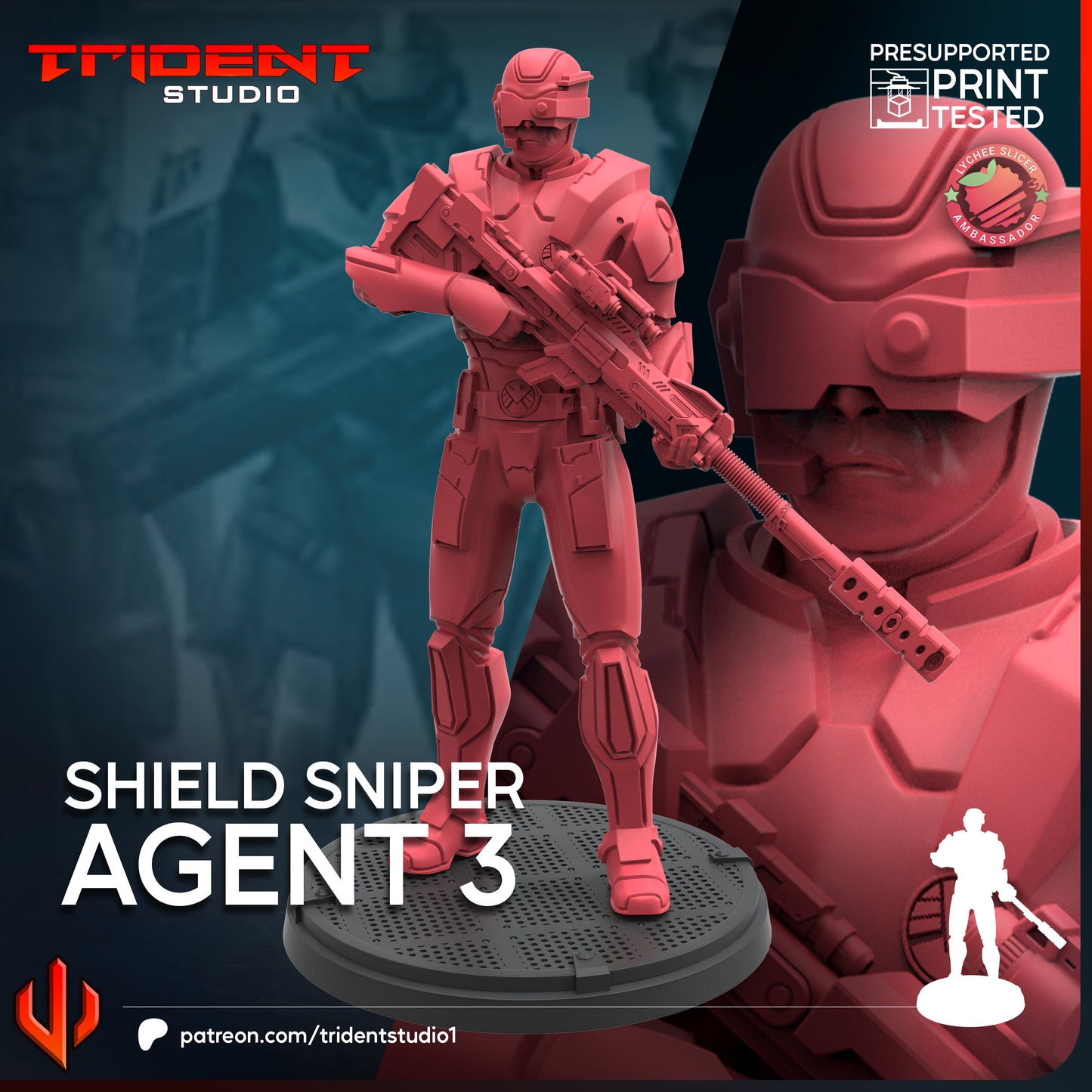 Shield Sniper Agents FanArt (3 modelos)