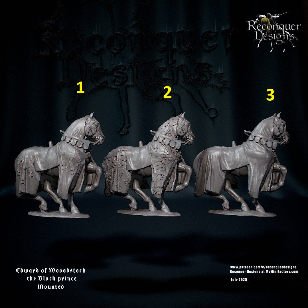 Prince Edward of Woodstock. The Black Prince Mounted