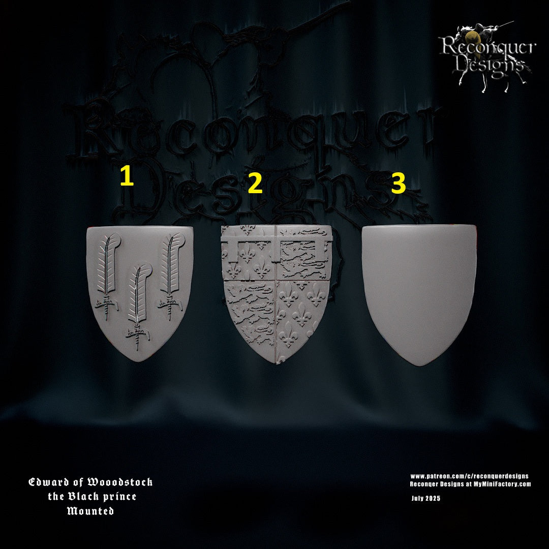 Prince Edward of Woodstock. The Black Prince Mounted