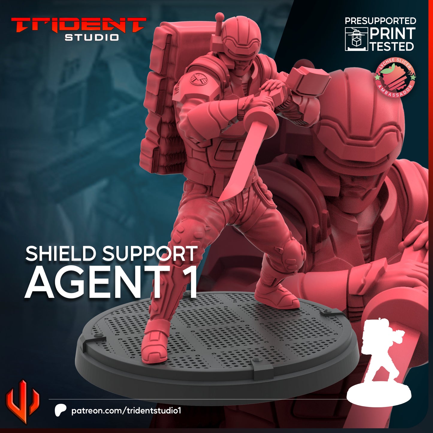 Shield Support Agents FanArt (3 modelos)