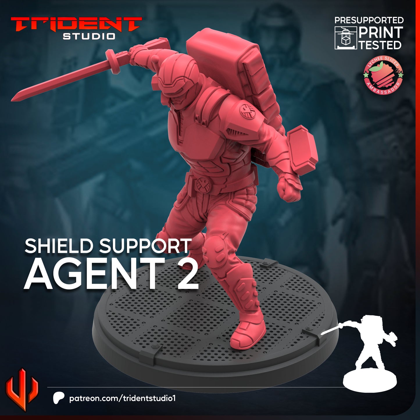 Shield Support Agents FanArt (3 modelos)