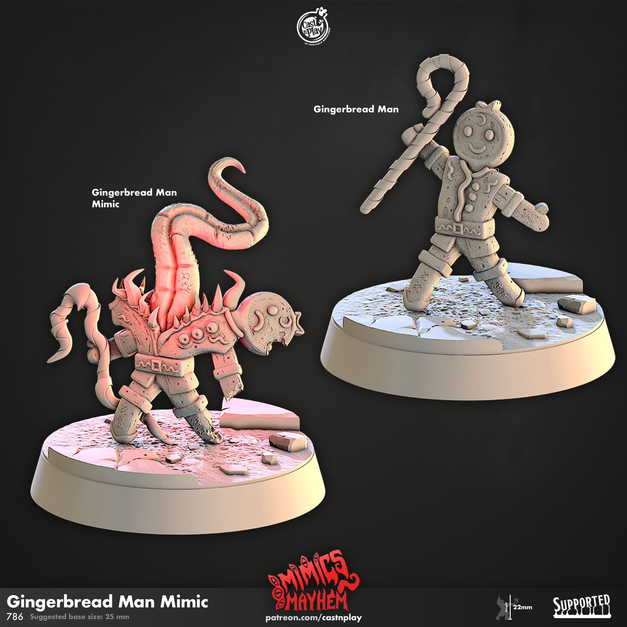 Gingerbread Man Mimic – 🏅 EboraMiniatures