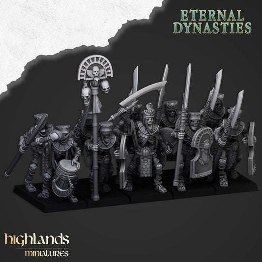 Ancient Skeleton Guards with Halberds