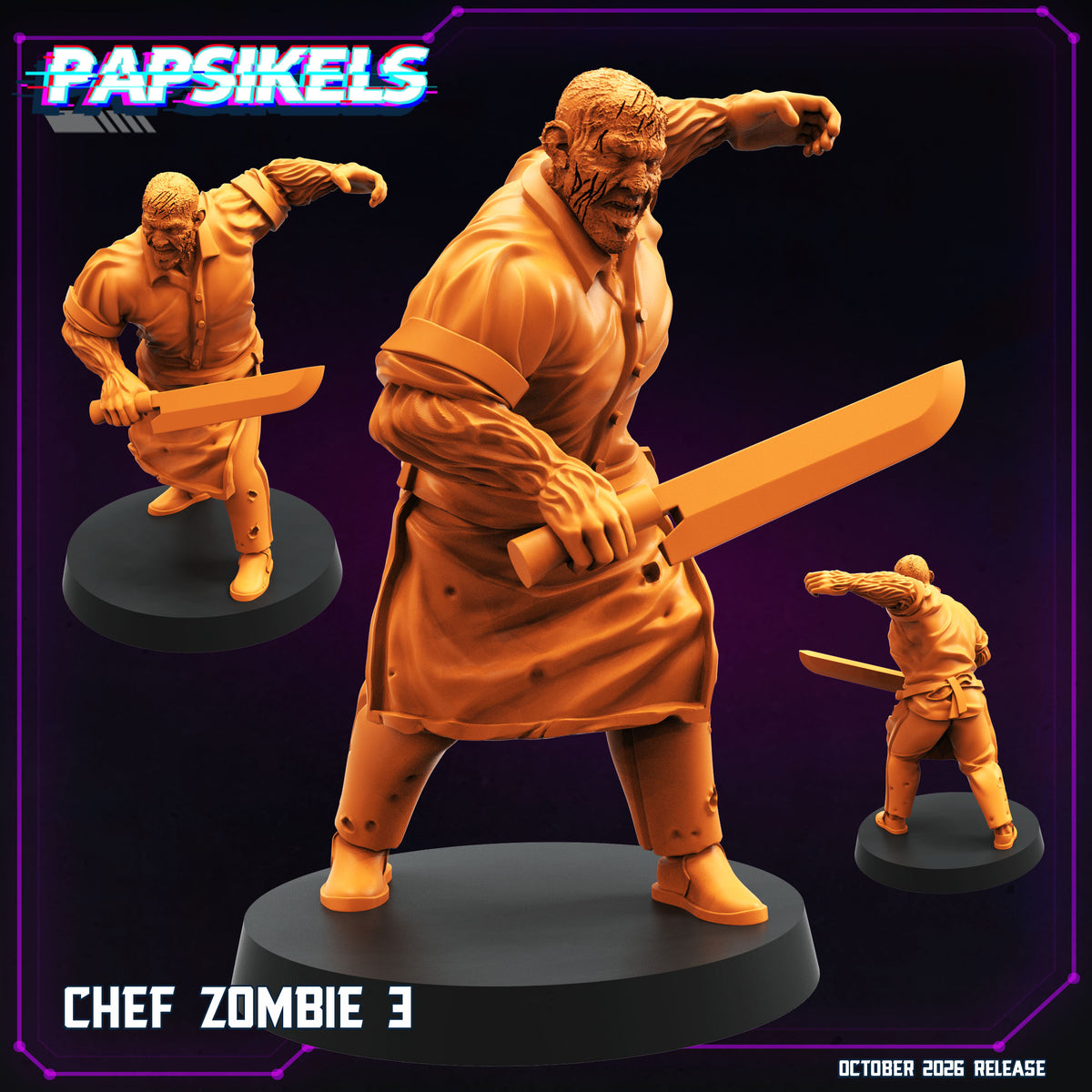 Chef Zombie (3 modelos)