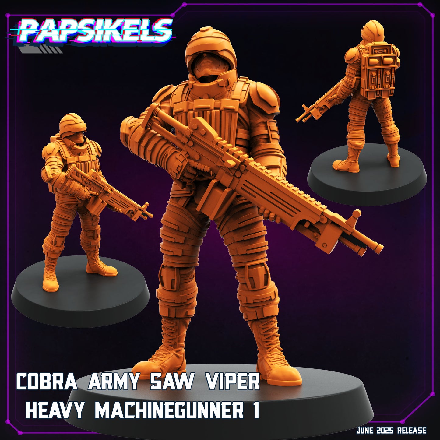 Cobra Army Saw Viper Heavy MachineGunners (3 modelos)
