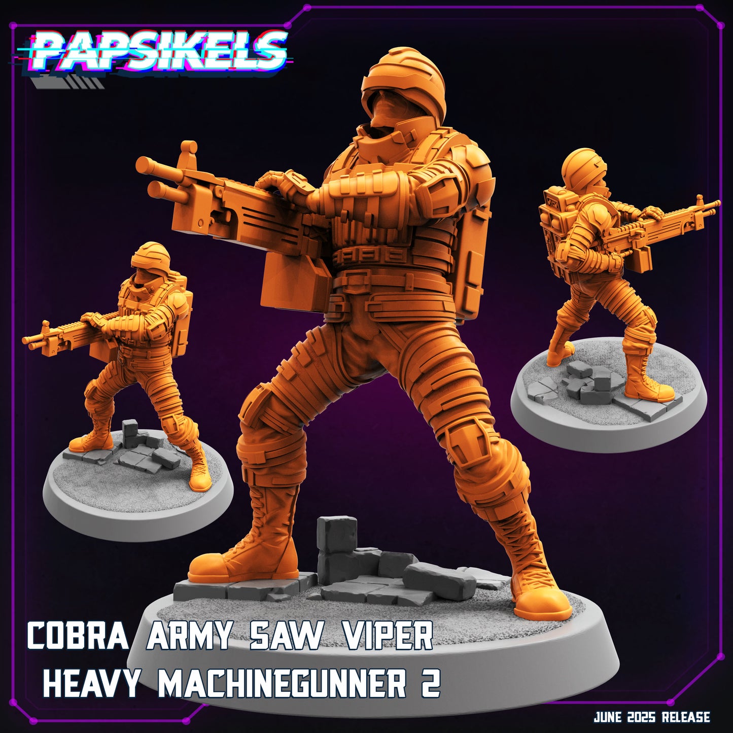 Cobra Army Saw Viper Heavy MachineGunners (3 modelos)