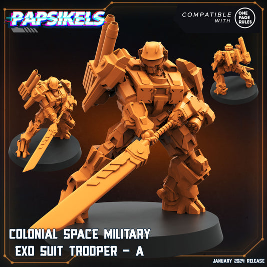 Colonial Space Military Exo Suit Troopers (5 modelos)