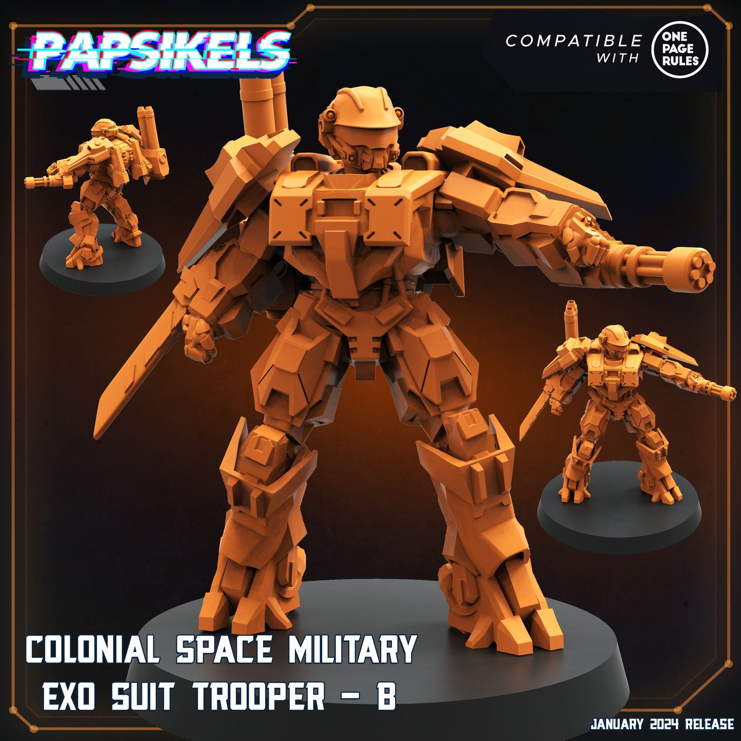 Colonial Space Military Exo Suit Troopers (5 modelos)