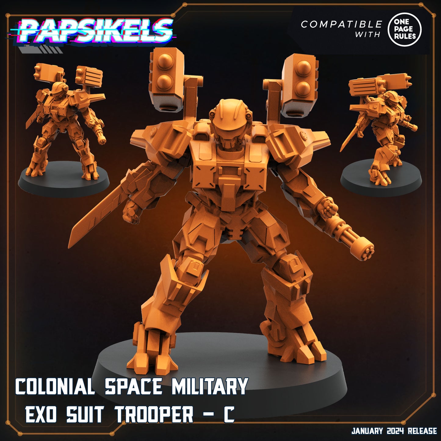 Colonial Space Military Exo Suit Troopers (5 modelos)