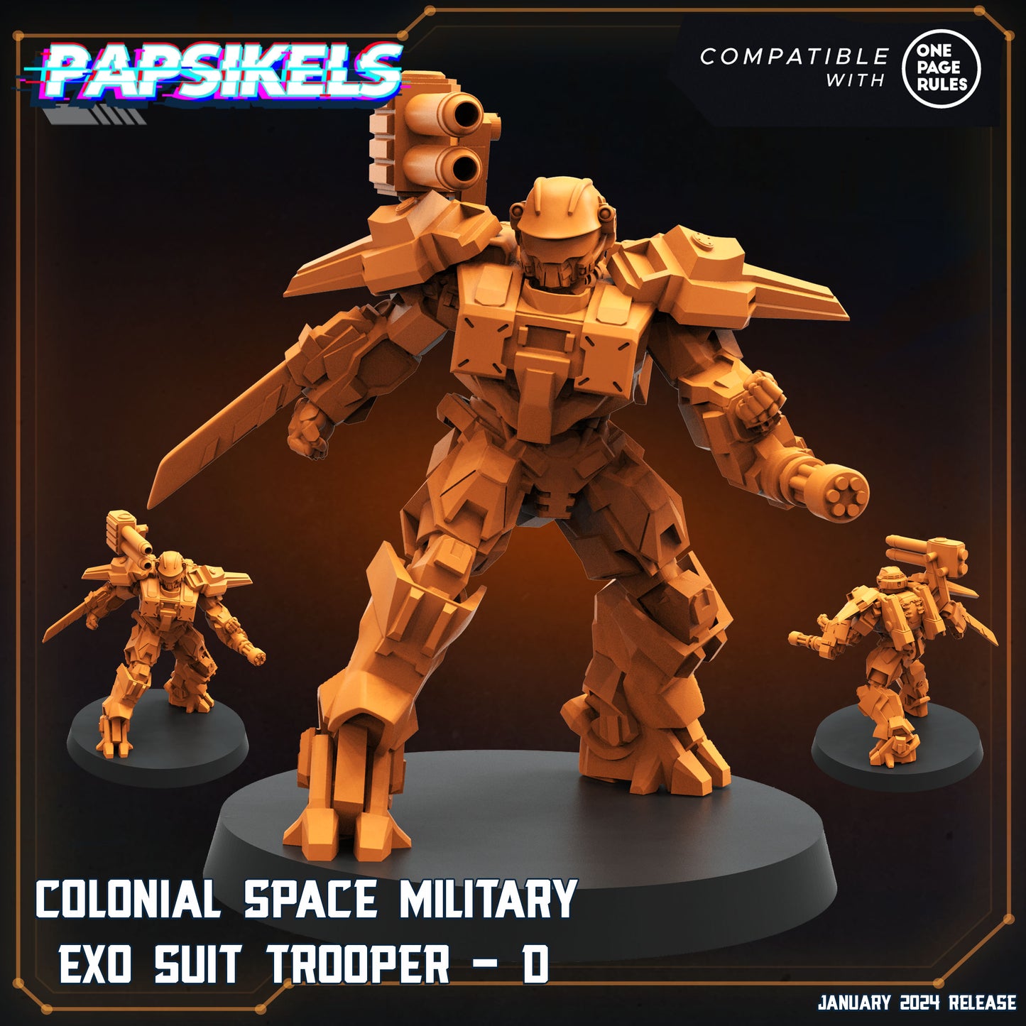 Colonial Space Military Exo Suit Troopers (5 modelos)