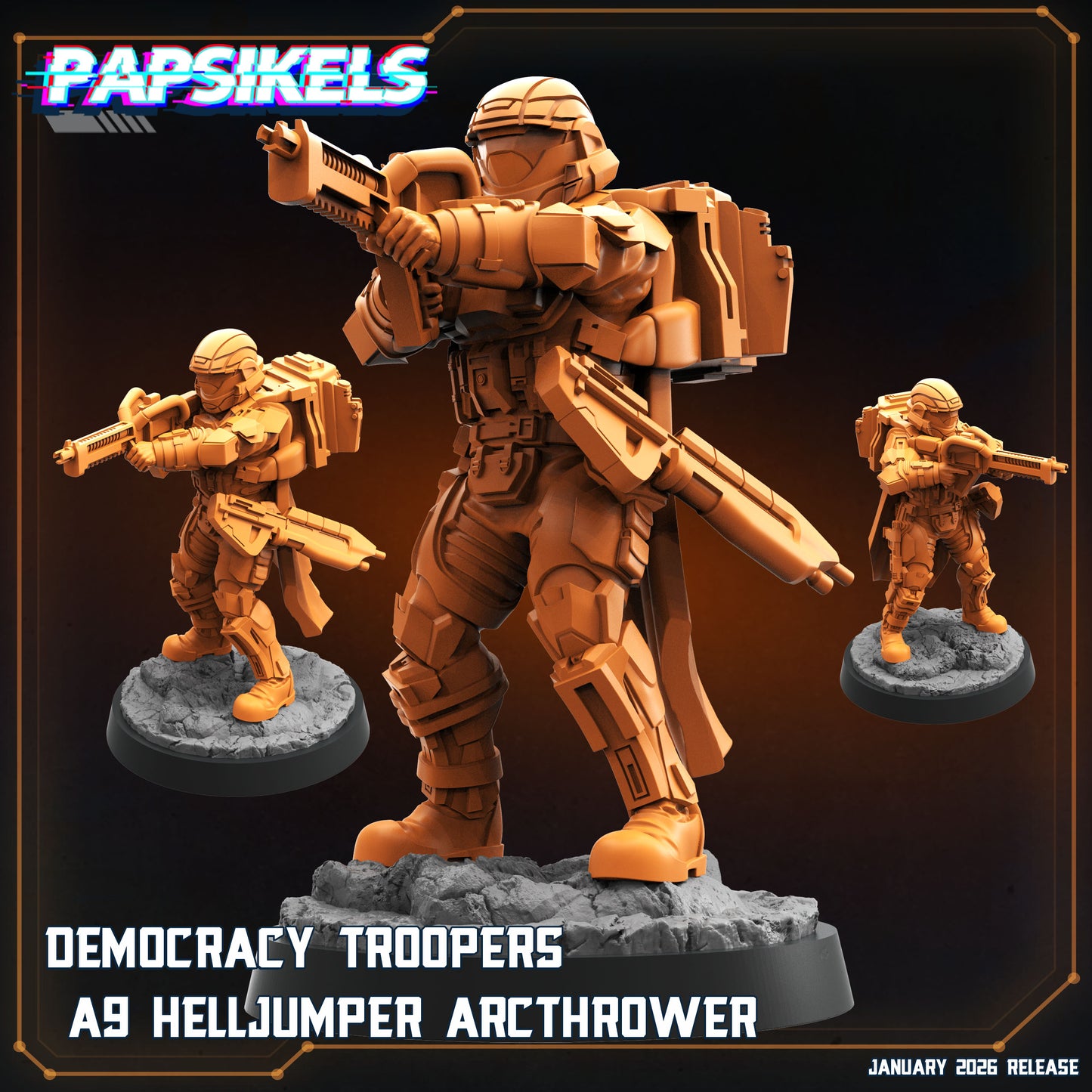 Democracy Trooper A9 Helljumper Arcthrower