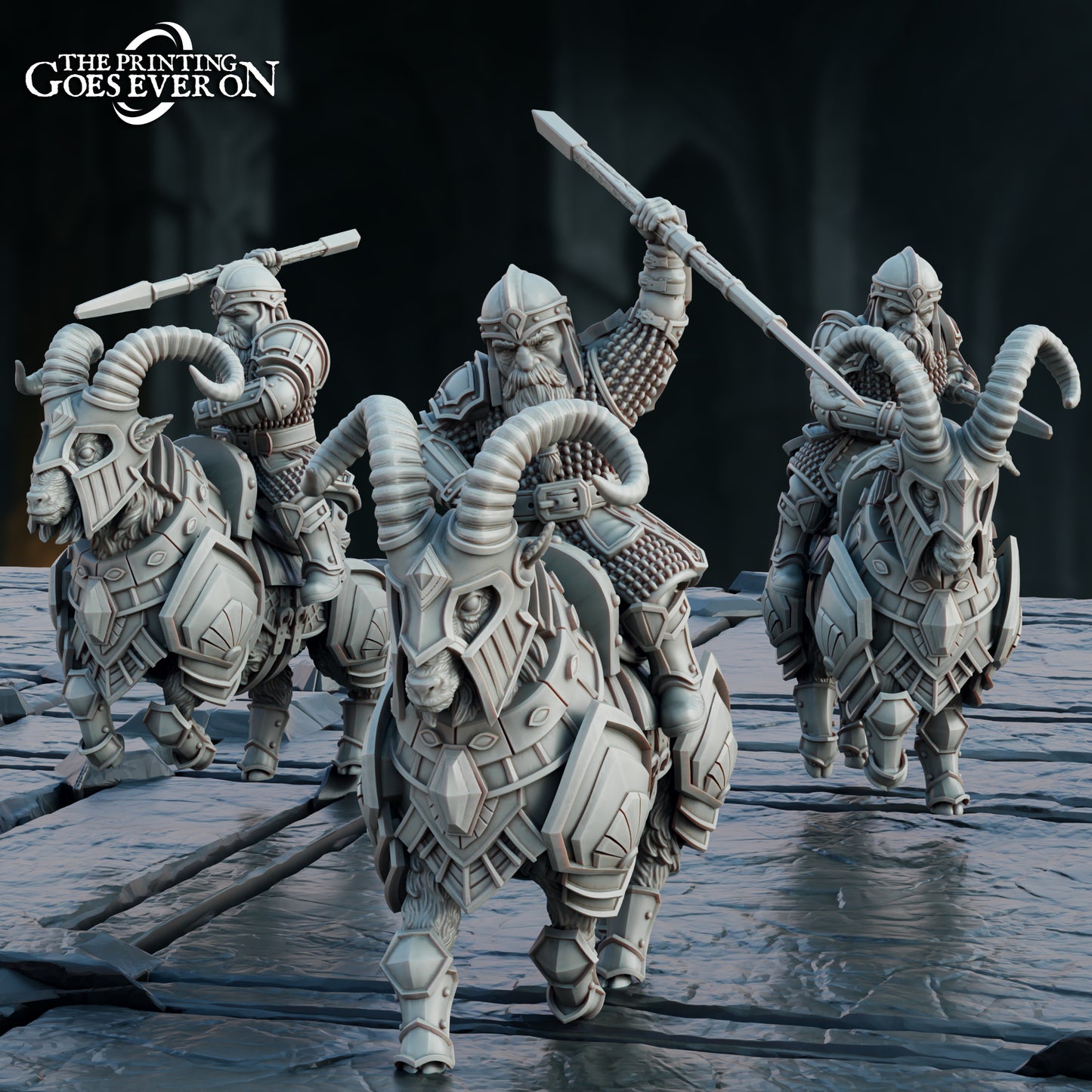 Steelven Clan Dwarven Mountain Goat Riders