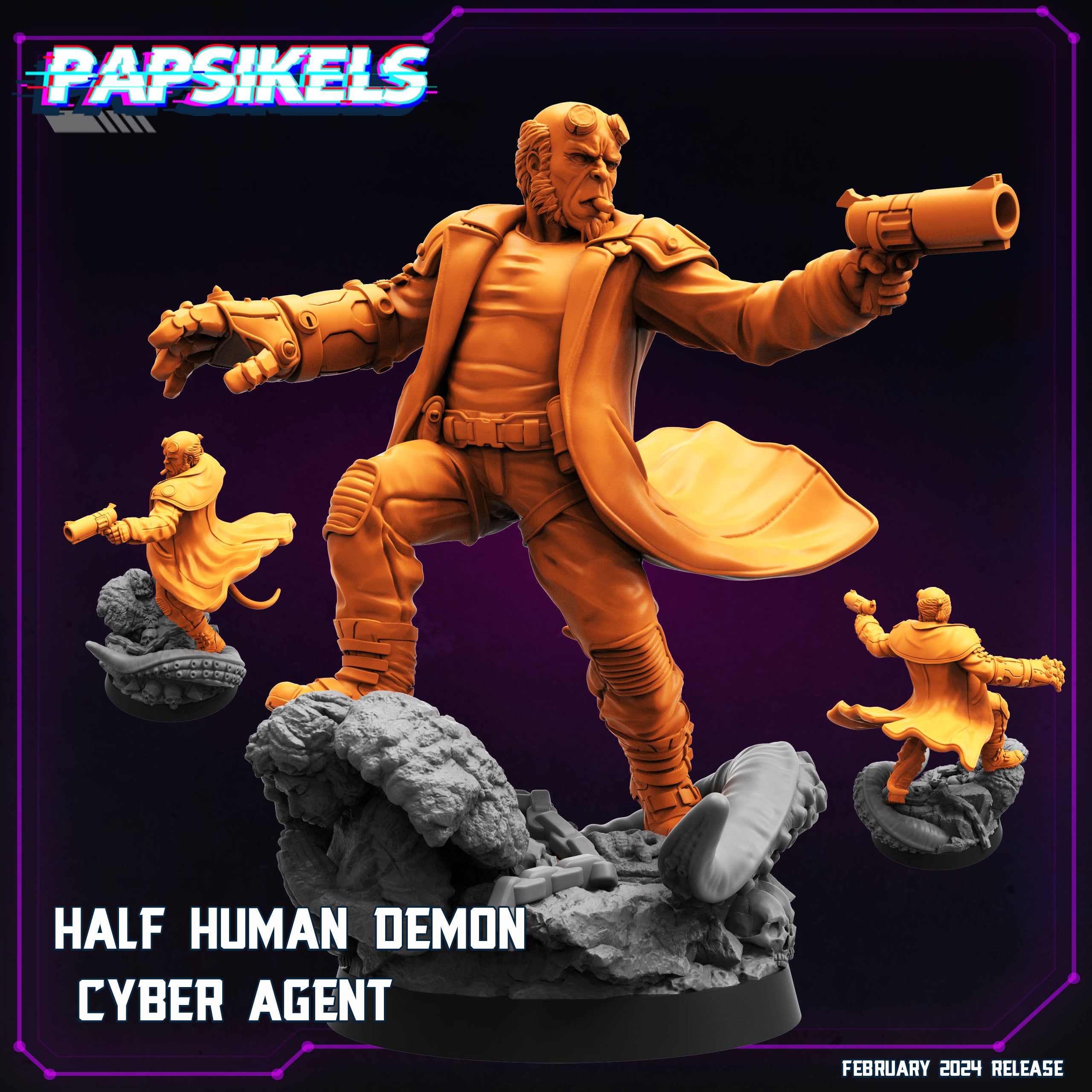 Half Human Demon Cyber Agent – 🏅 EboraMiniatures