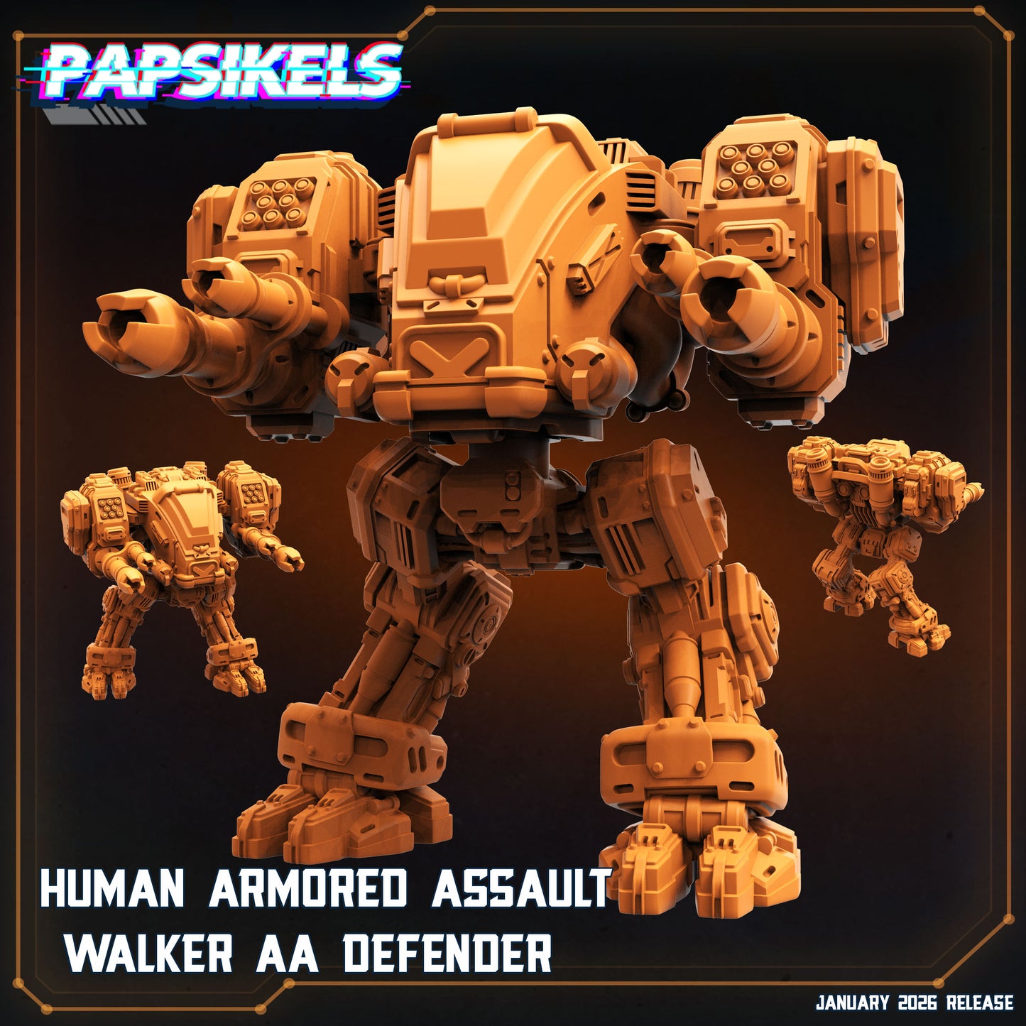 Human Armored Assault Walker AA Defender