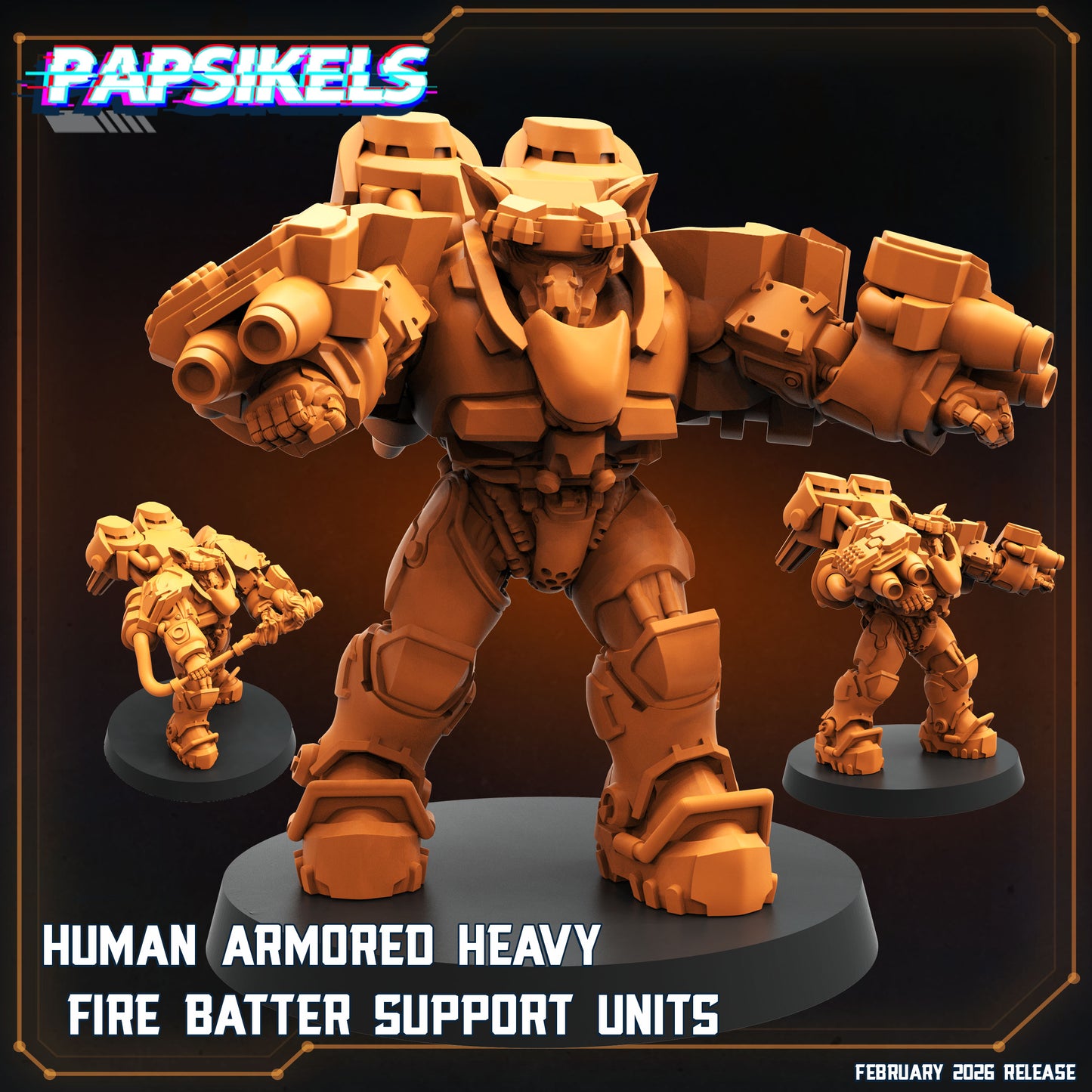 Human Armored Heavy Fire Batter Support Units