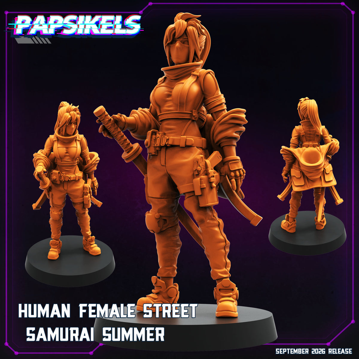 Human Female Street Samurai Summer (2 modelos)