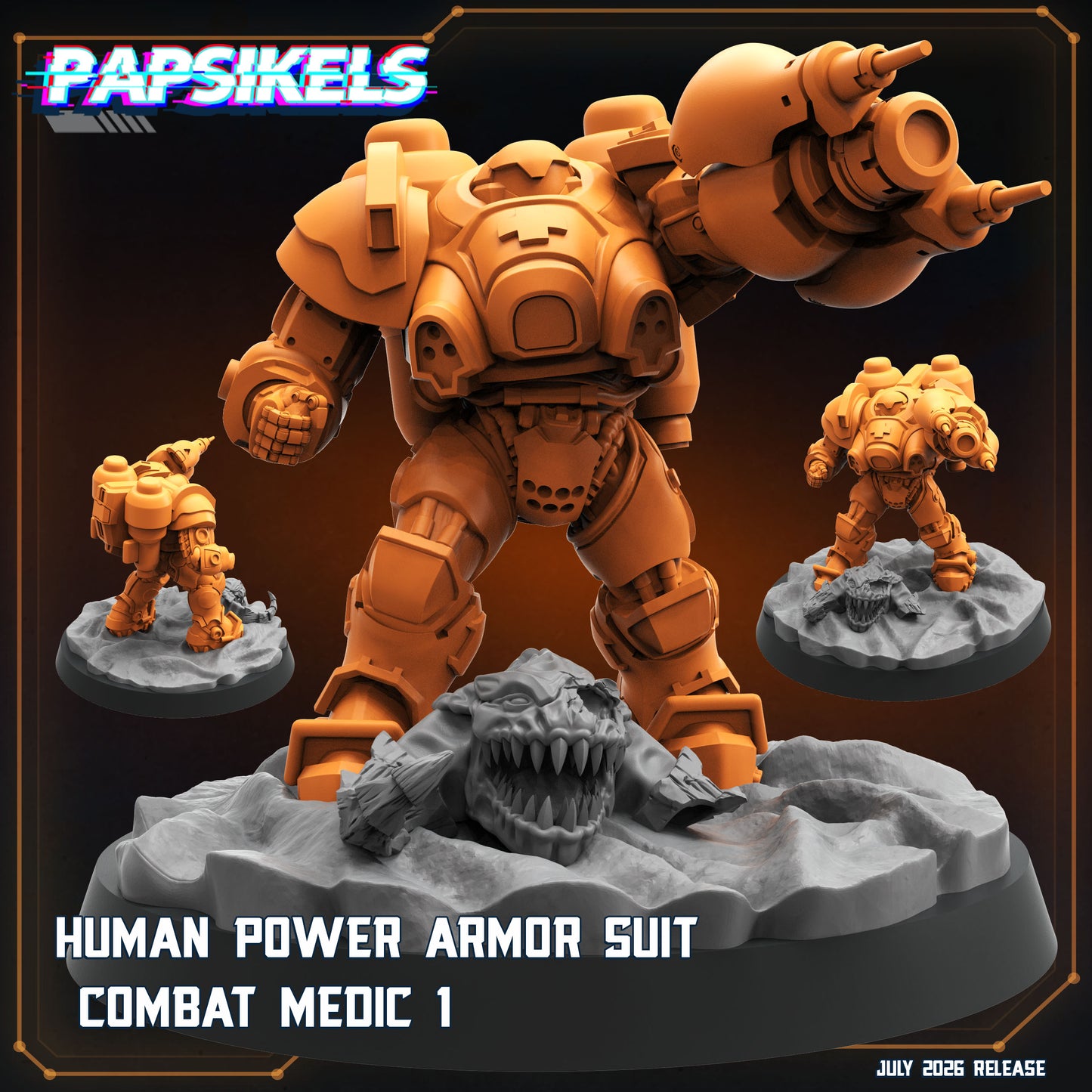 Human Power Armor Suit Combat Medic