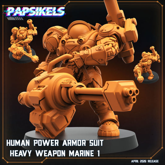 Human Power Armor Suit Heavy Weapon Marine 1