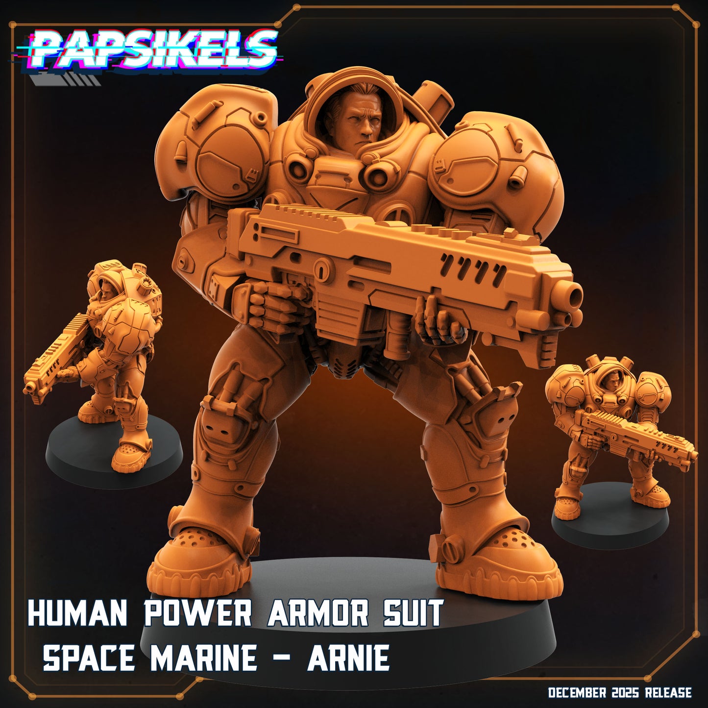 Human Power Armor Suit Space Marine Arnie