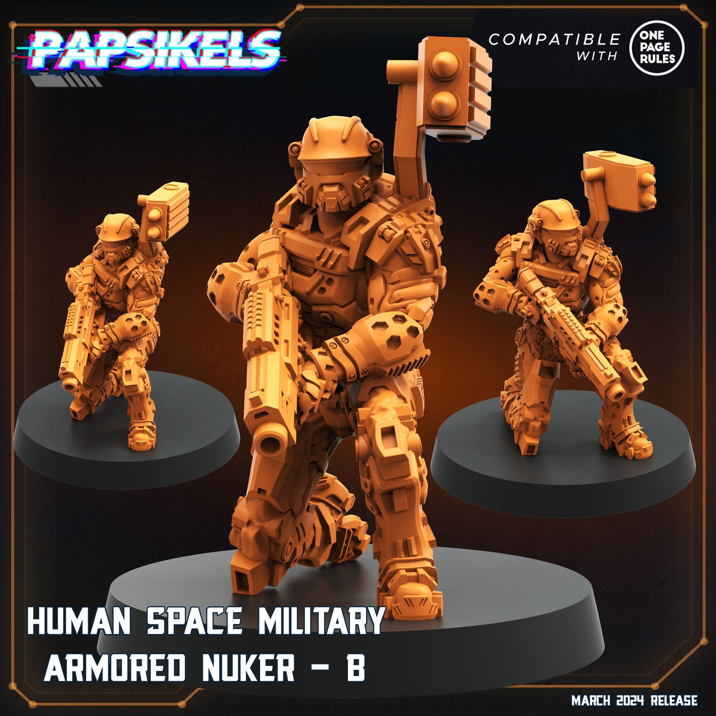 Human Space Military Armored Nuker (3 Varianten)