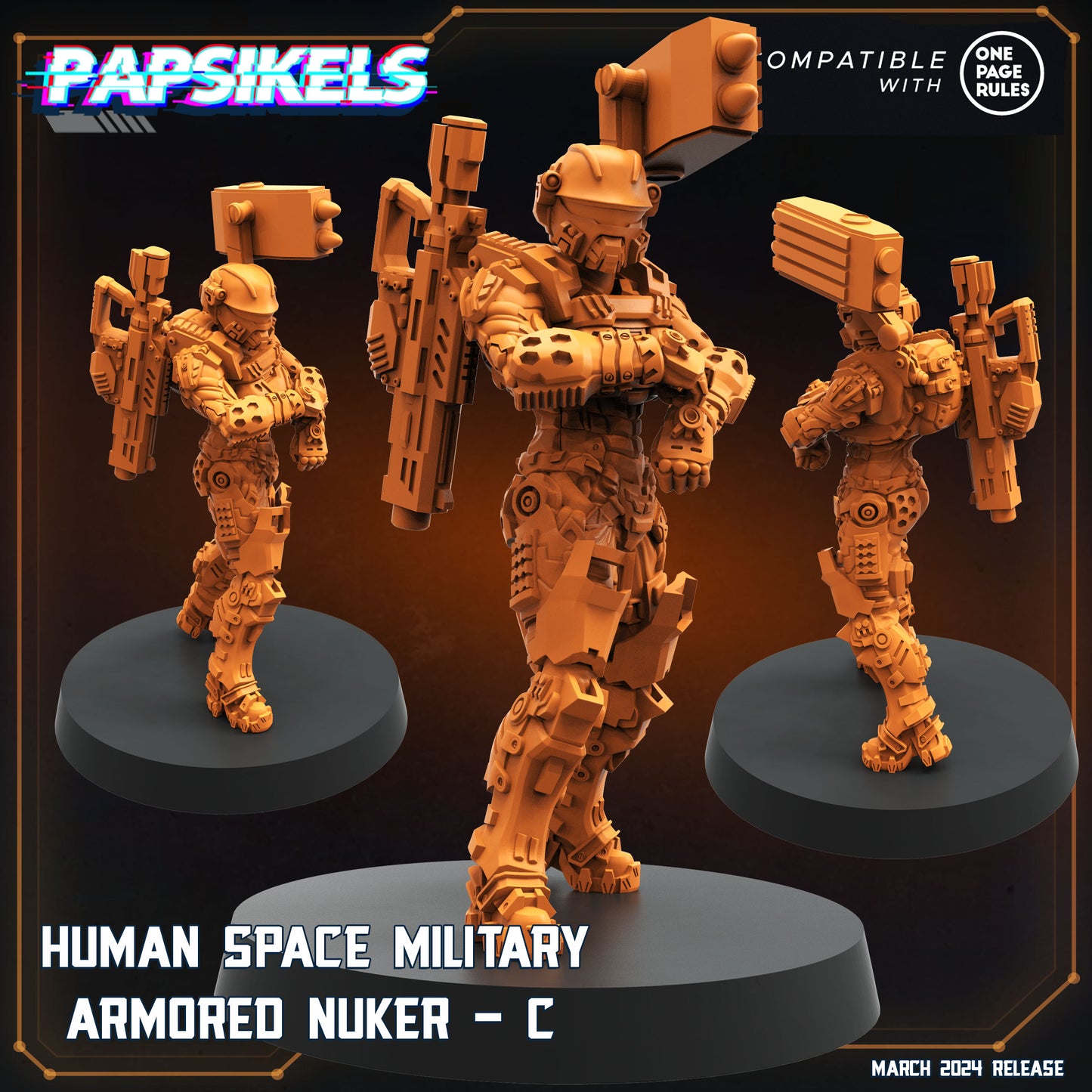 Human Space Military Armored Nuker (3 Varianten)