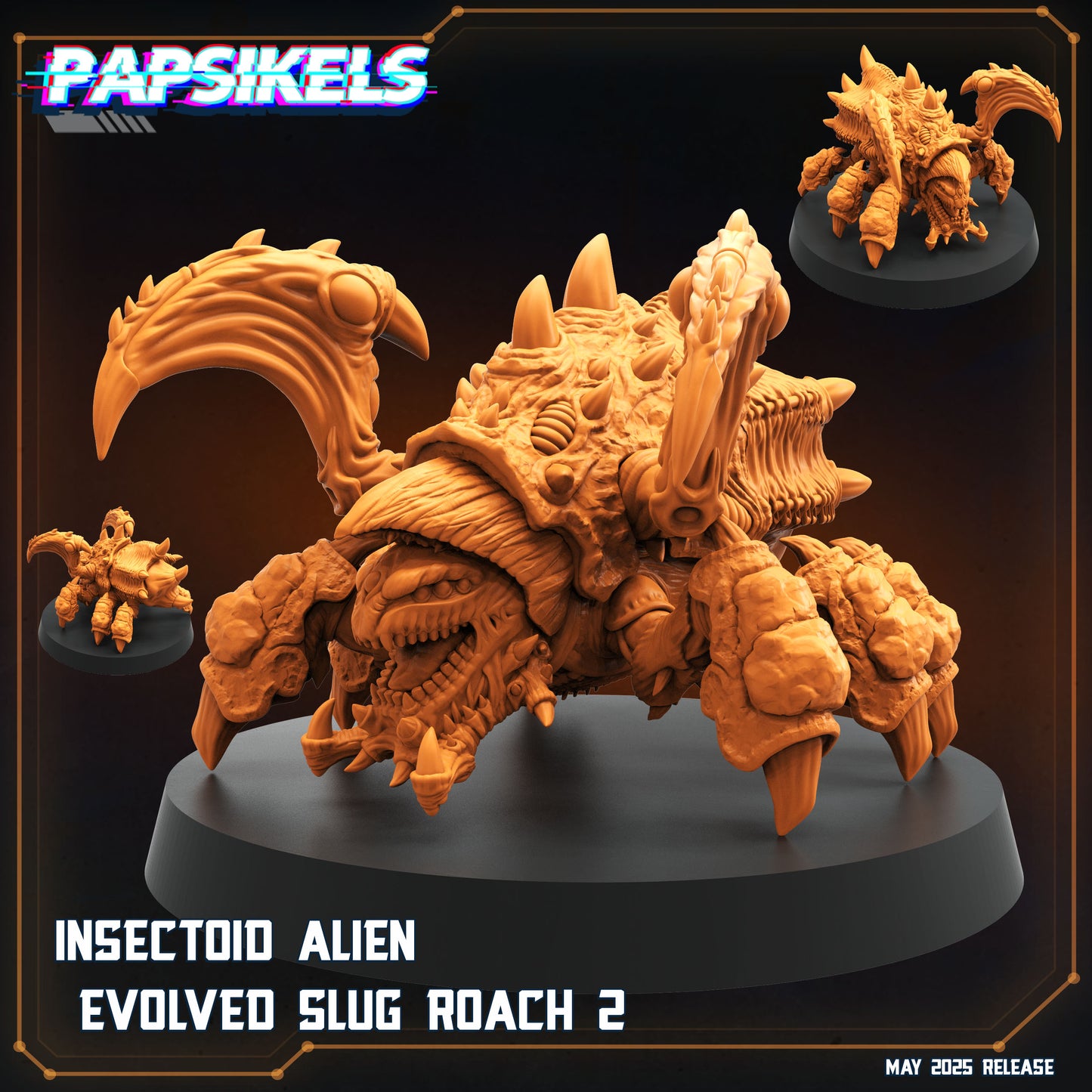 Insectoid Alien Evolved Slug Roach (5 modelos)