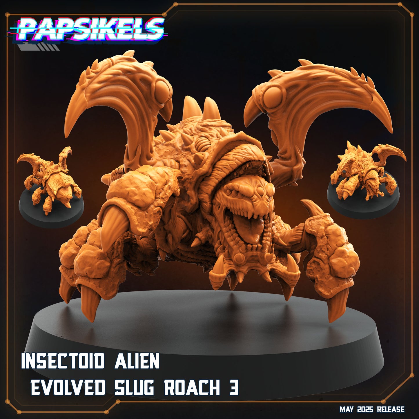 Insectoid Alien Evolved Slug Roach (5 modelos)