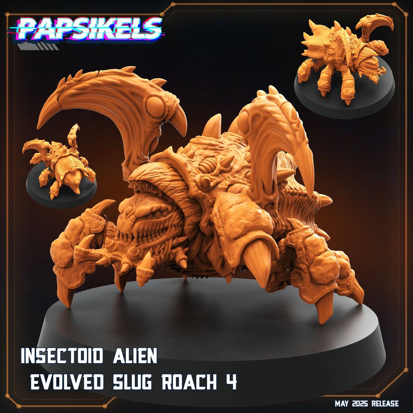 Insectoid Alien Evolved Slug Roach (5 modelos)
