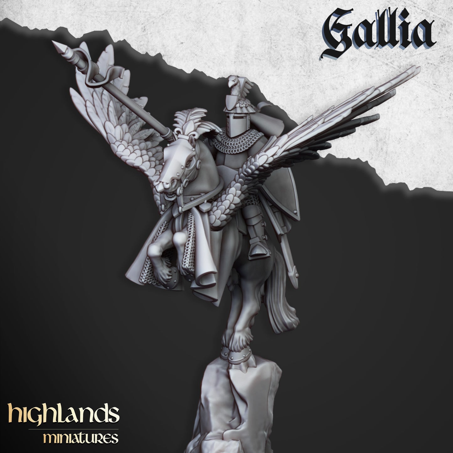 Knights on Pegasus of Gallia / CG