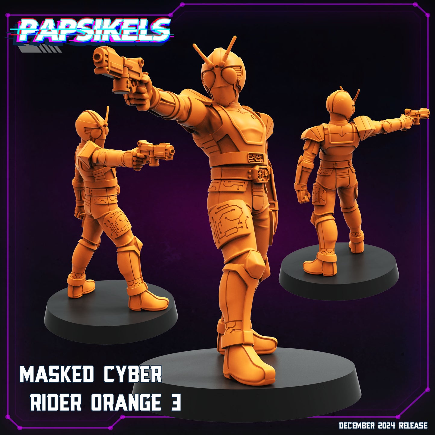 Masked Cyber Rider Orange (3 modelos)