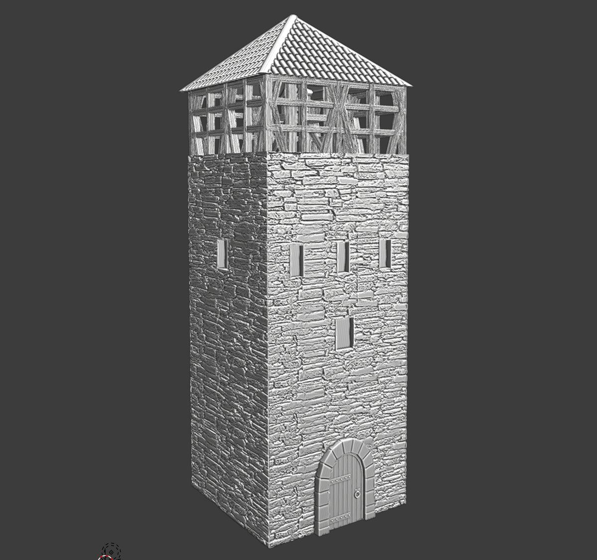 Rectangular Bell Tower Design Medieval large Bell Tower – 🏅 EboraMiniatures